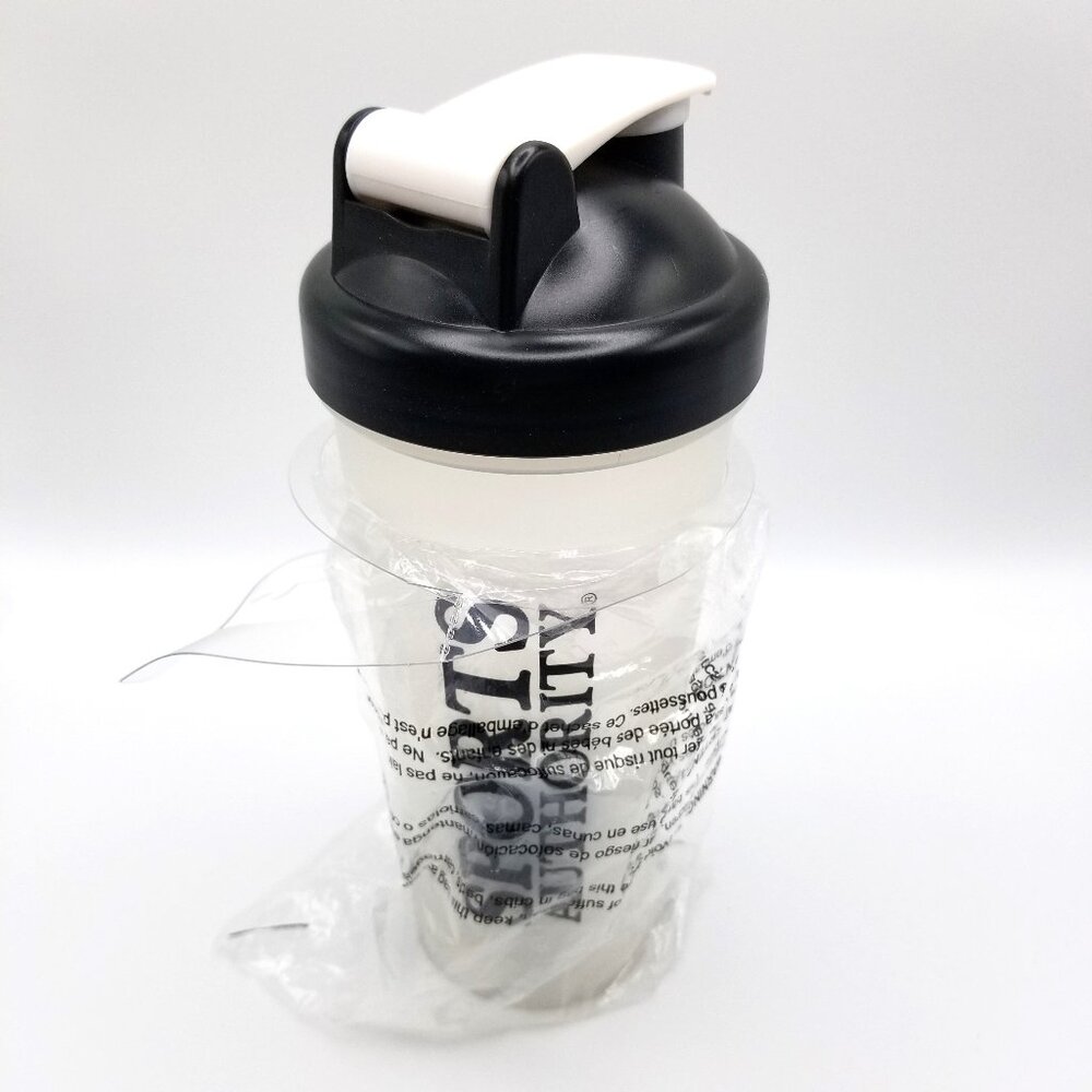 Sports Authority Protein Shaker Bottle 20oz 600ml Mixer Cup Black Gym Fitness
